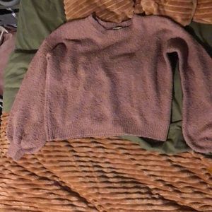 Pink flare sleeve sweater